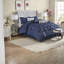 Luxurious Tufted Bedding Sets, Polyester Comfort, Navy Sophistication
