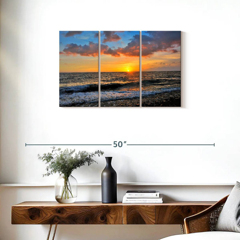 Gillard Tres Palmas Beach Sunset, 20" H x 33" W