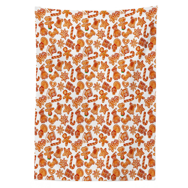 Geometric Christmas Tablecloth, 70" L x 52" W