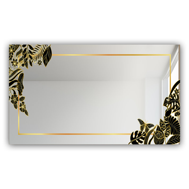 Miroir de salle de bain Glam, H 29,5 po x l 39,4 po, Capitale botanique