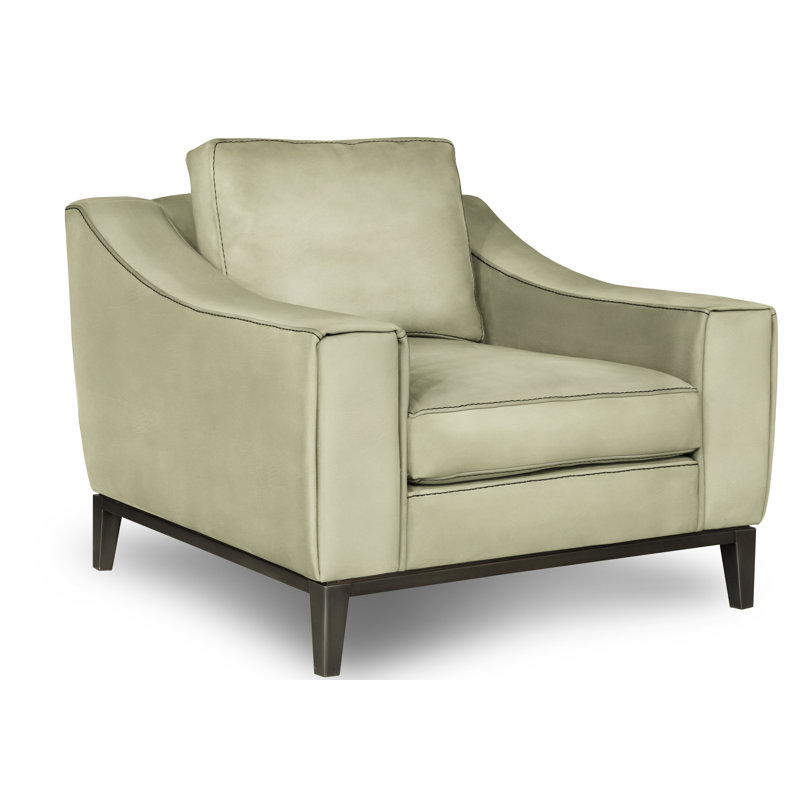 Rodeo Leather Club Chair, Ivory (Cartier), Espresso