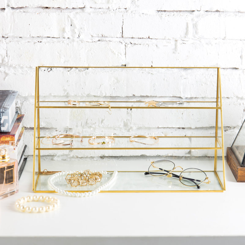 3-Tier Retail Glass Display Showcase Jewellery Stand