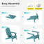  Chaise Adirondack pliante en PEHD avec design ergonomique et porte-gobelet, chaise Adirondack robuste pour patio, piscine et cour-1018595986