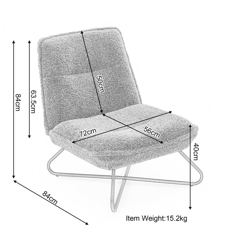 Cerre Upholstered Accent Chair with Footstool, White