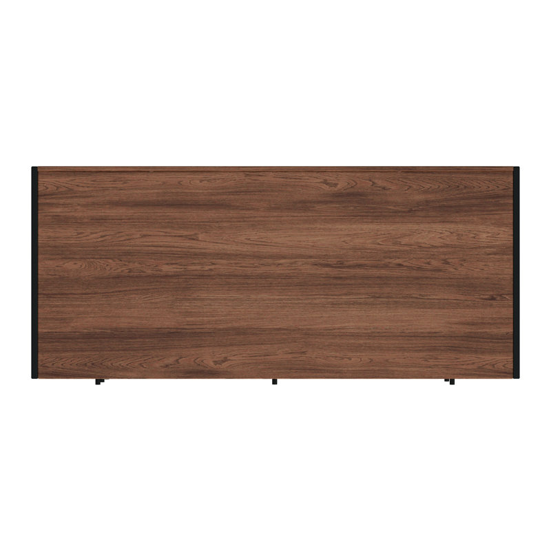 Drake 2 Drawer Iron and Wood Writing Desk