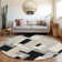 Premium Machine Washable Prisco Black Rug