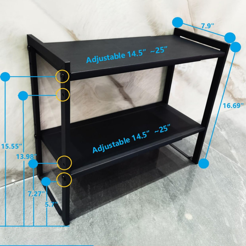 2 Tier Expandable Cabinet Shelf Organizer