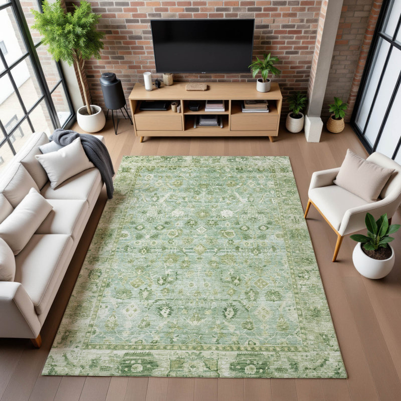 Premium Machine Washable Maag AMF1772 Global Rug, Rectangle 10' x 14'