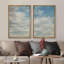 "Clouds In Blue Sky Rustic Nature" French Country, reproduction d'art sur toile encadrée 2 pièces-91068950-91068949