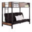 Lit superposé simple avec futon Croy