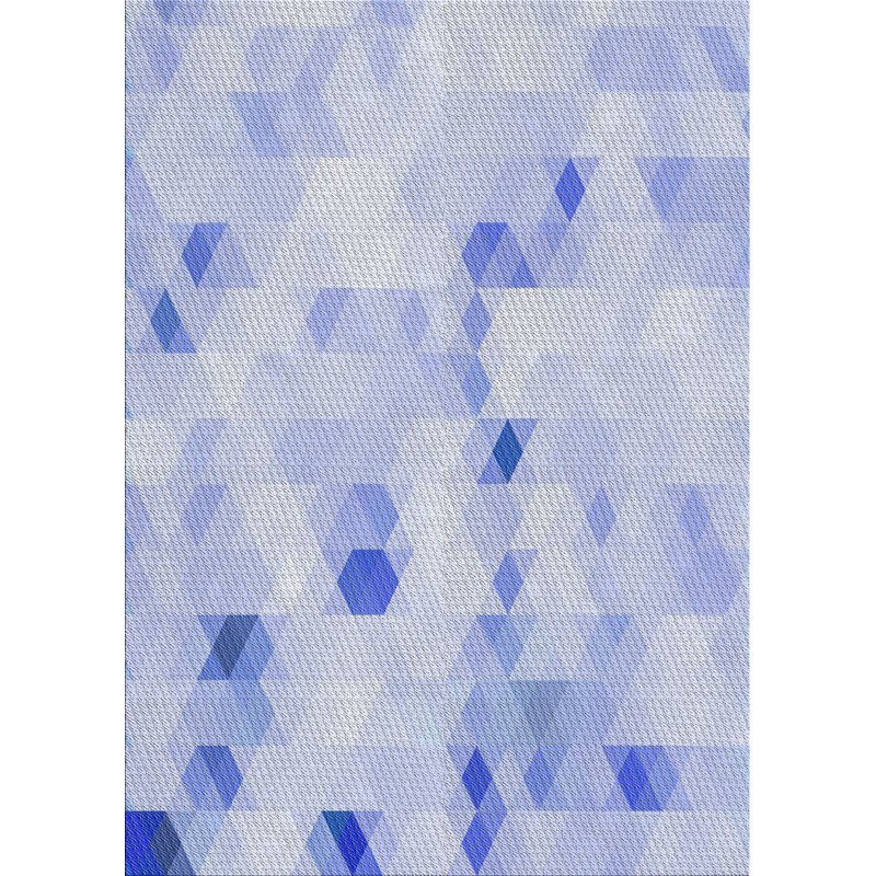Tapis bleu en laine touffeté à la main Semlalia