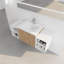 Meuble-lavabo autoportant de 48 po avec lavabo, portes à fermeture douce et 2 tablettes de rangement-133655073