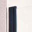 Porte de douche simple en alliage d'aluminium, verre trempé clair de 1/4 po (6 mm) d'épaisseur.
