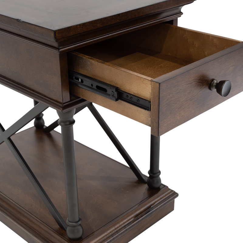 Table de bout avec rangement Abigaelle Molena, 24" H x 25" W x 16" D