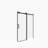 56-60"W x 72"H Frameless Sliding Shower Door,5/16" (8mm) Thick SGCC Tempered Clear Glass,Double Side Easy Clean Coat, Matte Black Finished With Buffer