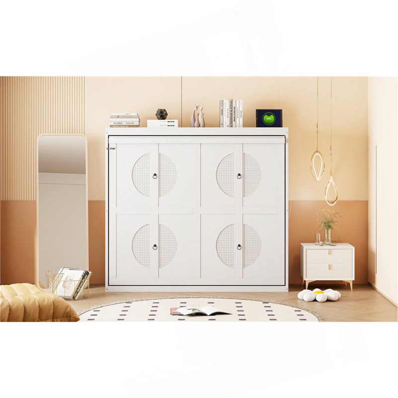 Full Size Murphy Bed Wall Bed, Full, White
