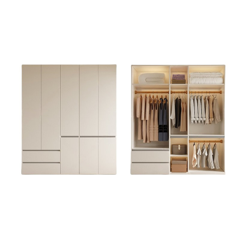 Garde-robe blanche simple et moderne
