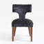 Ensemble de 2 chaises d'appoint rembourrées en tissu de lin campagnard avec structure en bois franc-2146337810