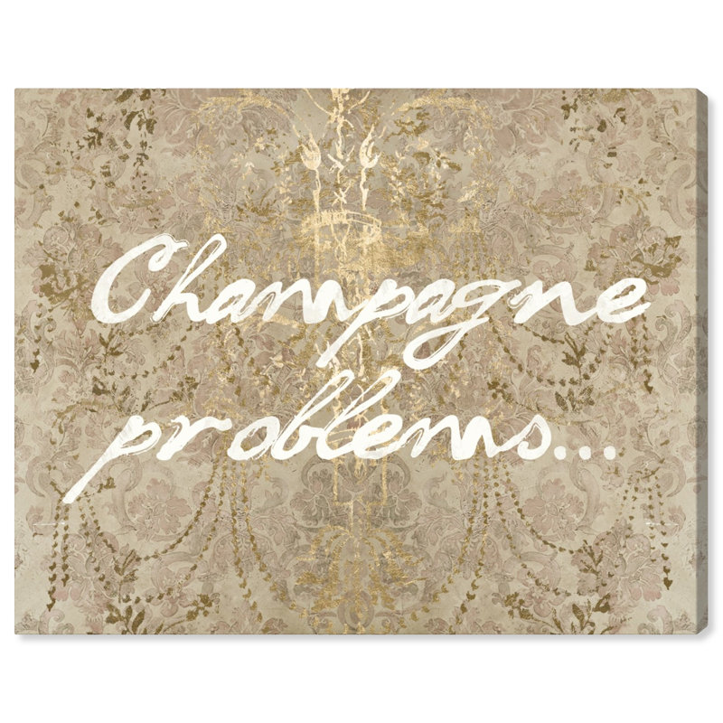 Champagne issues - Art textuel, Toile tendue, H 36 po x l 45 po