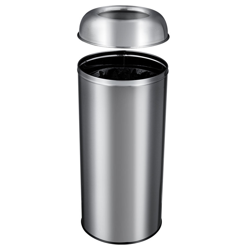 Corbeille ouverte en acier inoxydable - 65 l / 17 gallons