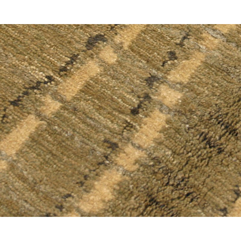 Dragnet Wool Striped Area Rug in Beige/Green, Rectangle 8' x 10'