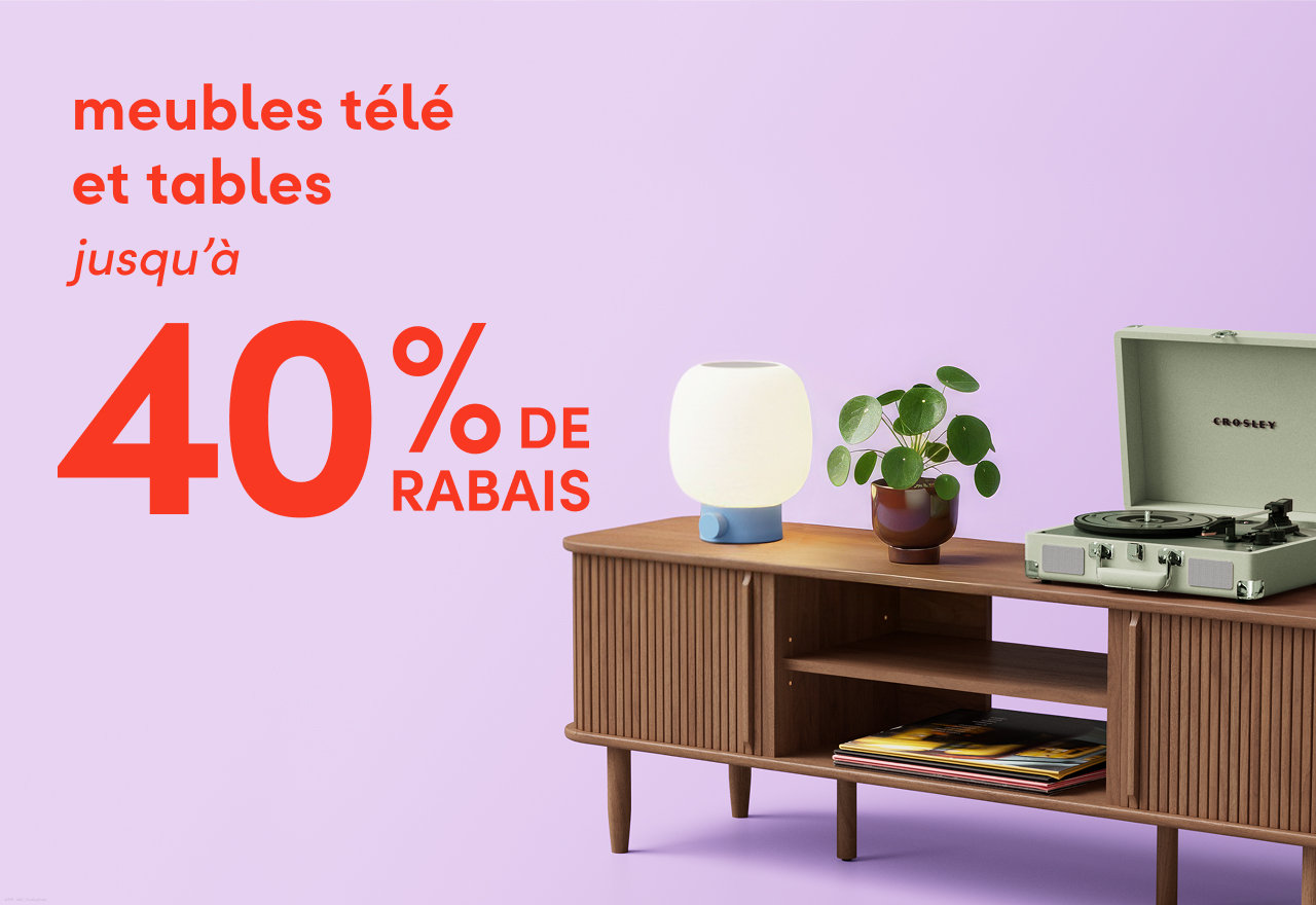 meubles télé et tables en solde