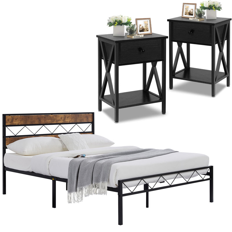 Alicia Piece Bedroom Set, Queen, Black