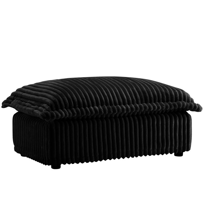 En noir: coussins et tissu luxueux. Conception élégante avec cascade. Couvre-taches amovibles. Sièges spacieux relaxants. Fabrication en bois. Assemblage rapide et facile - noir: confort inégalé