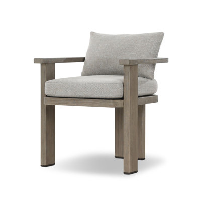 Brandie Teak Outdoor Dining Armchair With Cushions