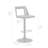 Adjustable Swivel Bar Stool with Mixed Material Design