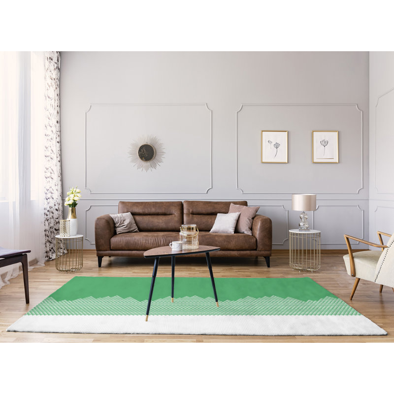 Tapis de l’espace vert reg patterns mountain, Rectangle 8 pi x 10 pi