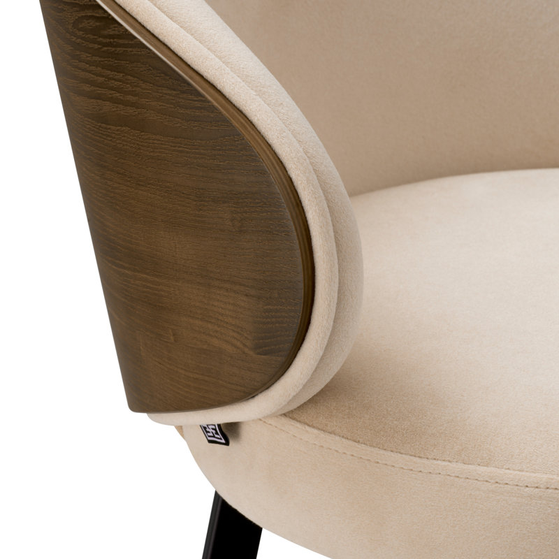 Swivel Upholstered Stool with Metal Frame, Sabino Beige, Bar Stool (30.71" Seat Height)