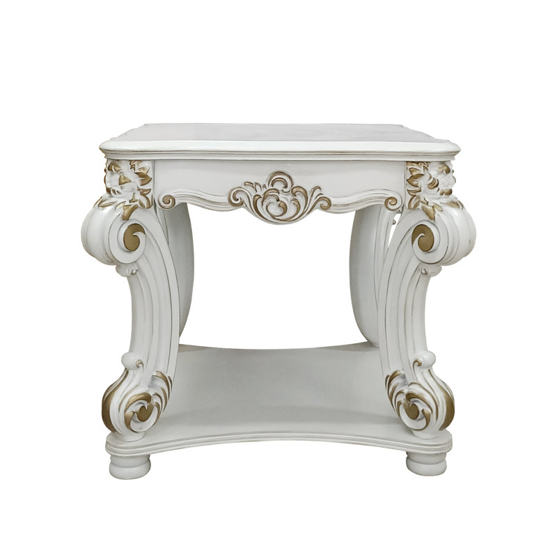 Table de bout à tréteaux avec rangement Haskard