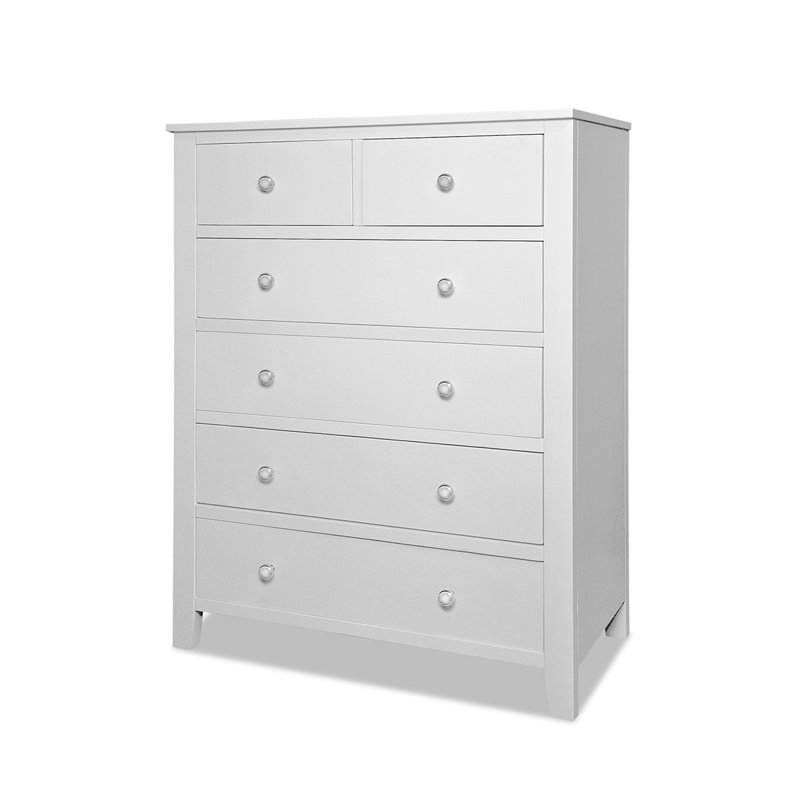 Huenna 80cm W 6 - Drawer Chest of Drawers, White