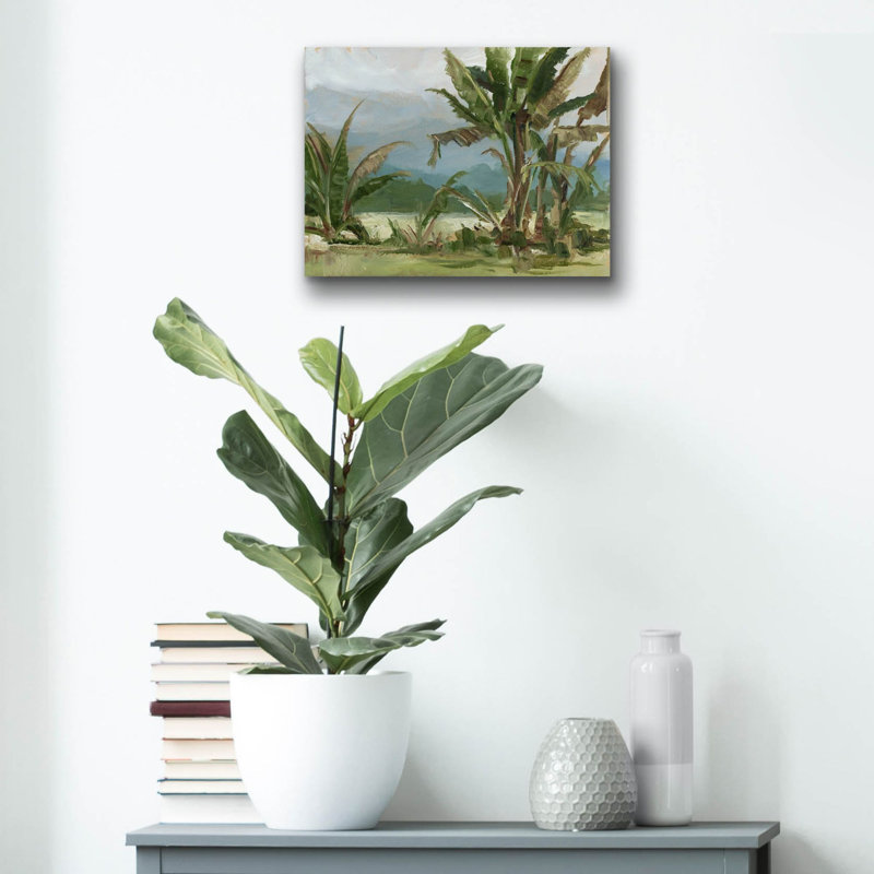 «Southern Palms 2» par Ethan Harper, art mural en verre acrylique