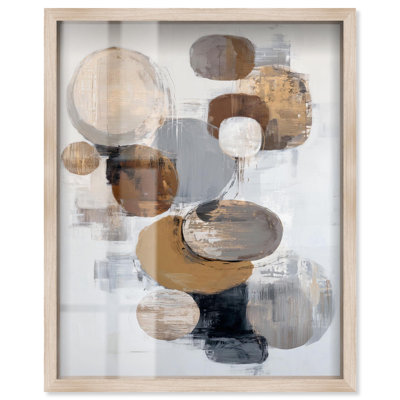 Deserted Ovals II Shadowbox Print Boho Art by Art Remedy