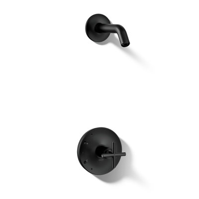 Purist Rite-Temp Shower Valve Trim with Cross Handle, Less Showerhead