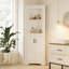Tall Corner Cabinet With Doors For Living Room, Bathroom,Dining Room Or Kitchen,Beige