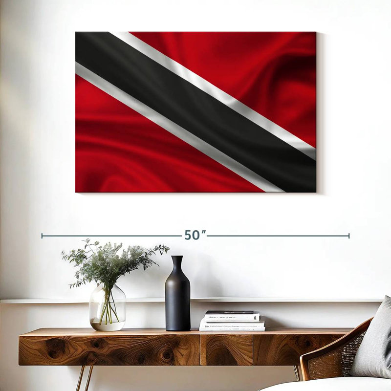 Drapeau en soie Borges de Trinité-et-Tobago, H 26 po x l 39 po