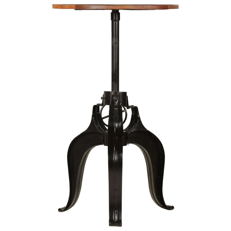 Goodwater Mango Round Wood Top Dining Table, H110 x L60 x W60cm, Brown/Turquoise