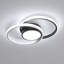 2-Light 40cm Oval LED Ceiling Light-63219643