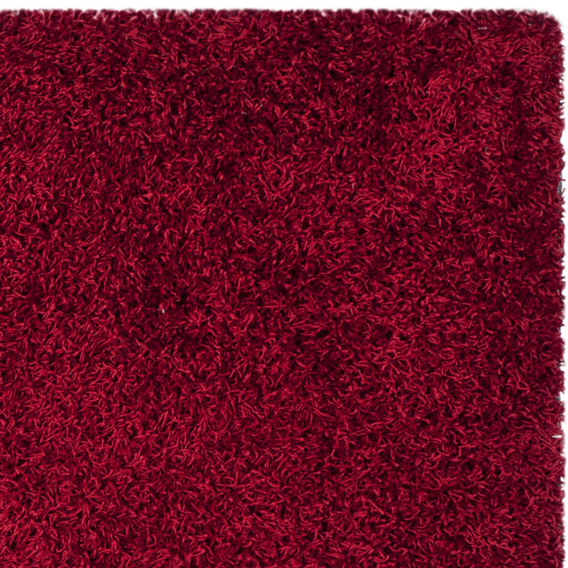 Tapis rouge touffeté à la main Assar, Rectangle 4 pi x 6 pi