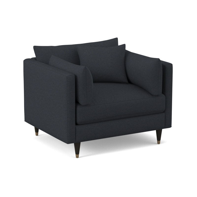 Zehava Upholstered Armchair, Gypsy Navy Performance Microfiber