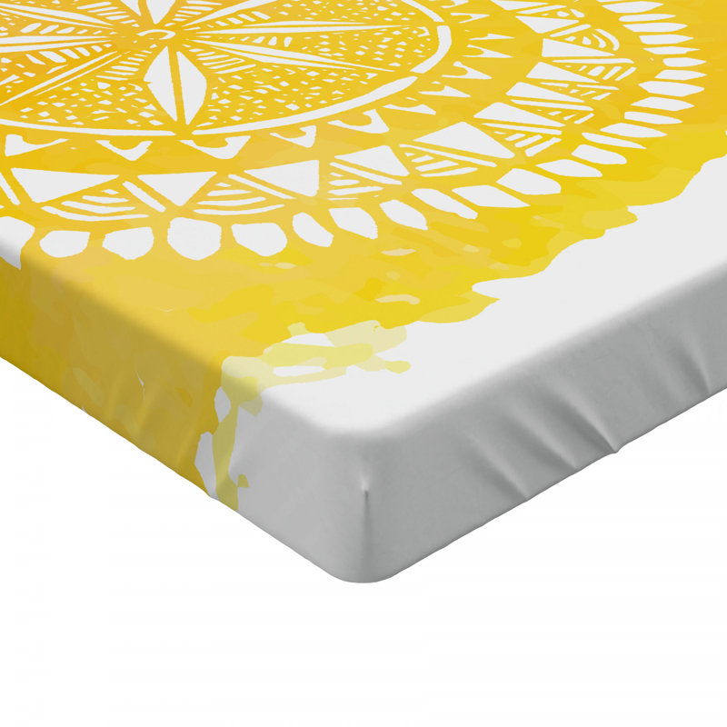 Microfiber Abstract Fitted Sheet, Twin Fitted Sheet