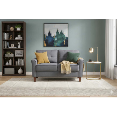 Mid-Century Modern Loveseat Sofa for Compact Living Spaces