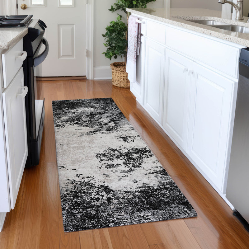 Premium Machine Washable Birchview AMF1027 Modern Rug, Runner 2'3" x 7'6"