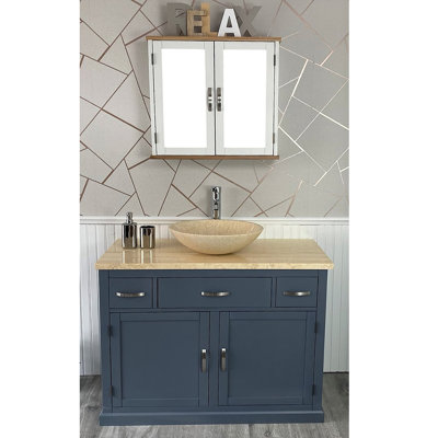 Ambach 1000mm Single Bathroom Vanity with Vessel Marble Basin