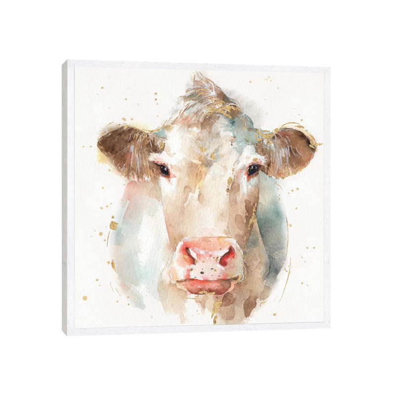 Farm Friends II by Lisa Audit - Painting on Canvas, 45.72 cm H x 45.72 cm W, White Framed, White Framed