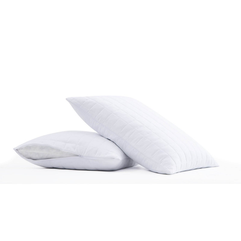Supreme White Memory Foam Bed Pillow with Zipper Closure