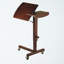 Chariot ajustable avec roulettes à finition noyer Espinosa, H 28,60 po x l 24,60 po x P 16,80 po
